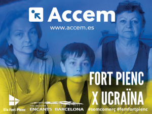 Els Encants, l’Eix Fort Pienc i Accem: Junts per Ucraïna